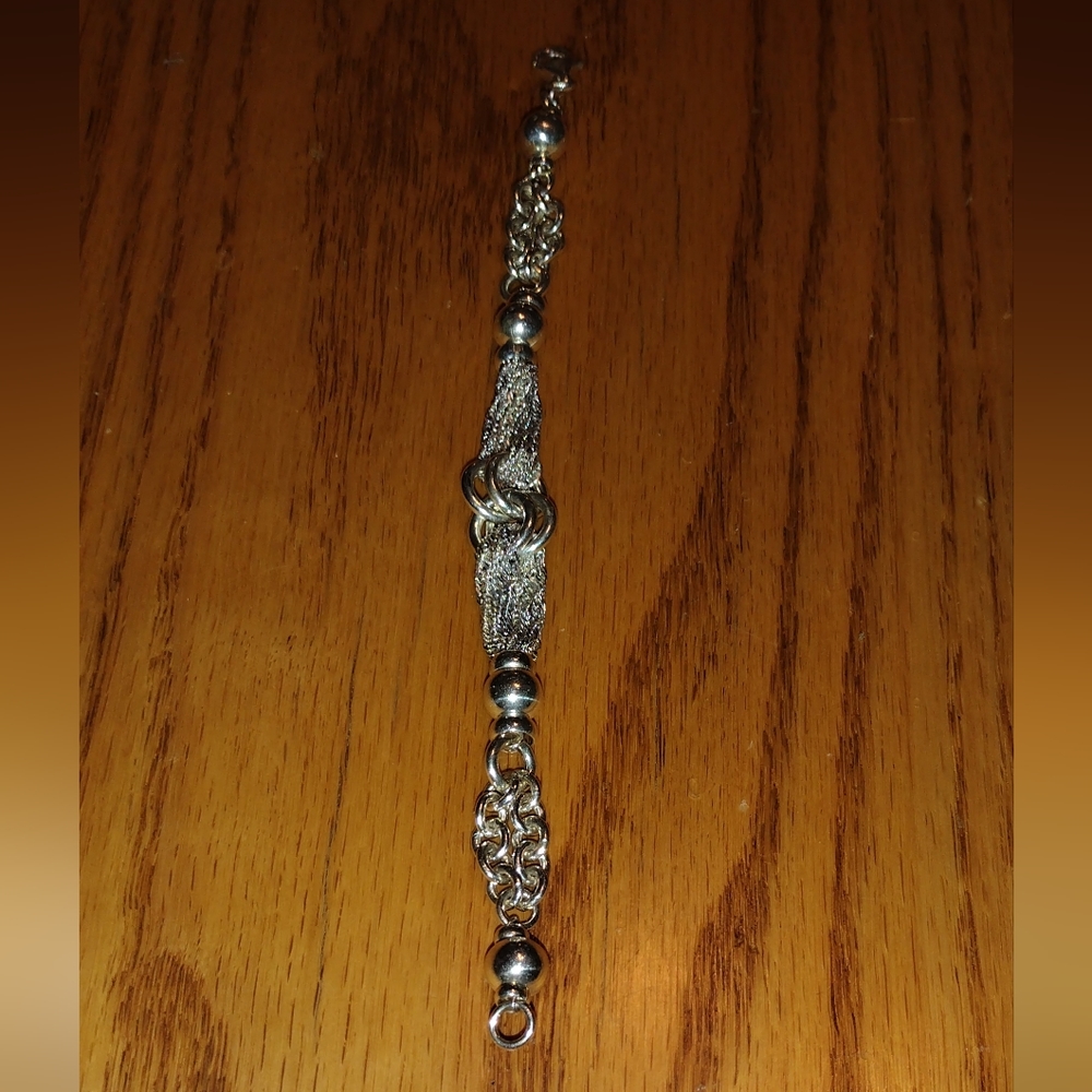 Solid Sterling Silver Unique Bracelet - image 4